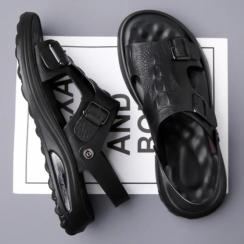 Comfy Men's Slippers Lightweight Man Half Drag Stylish Flip-flops Comfy Summer Sandals Quick Dry Wading Aqua Shoes for Male - Image 2