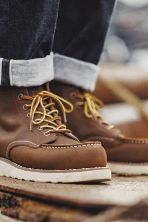 Maden Vintage 875 Genuine Ankle Boots Crazy Horse Leather Round Toe Durable High-Top Lace-Up Boots for Fall Winter Work Shoes