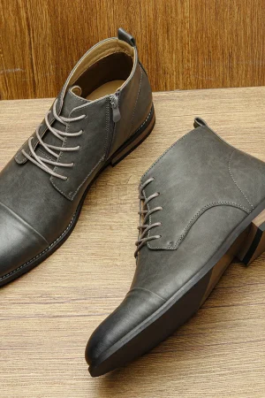 Boots For Men Fashion Brand Comfortable Ankle Leather Boots For Men #KD894